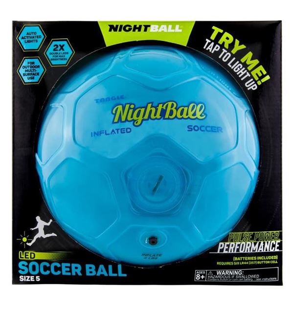 Nightball Tangle LED Light Up Soccer Ball Blue Dilly Dally s Toy