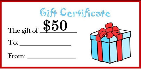 Dilly Dally's $50 Gift Certificate