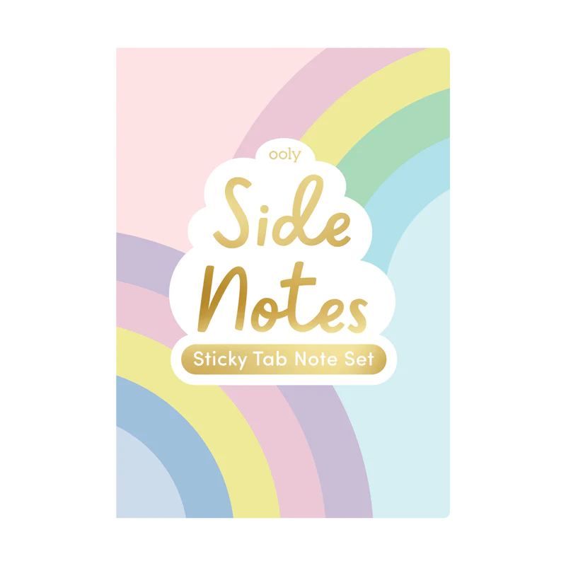 Side Notes Sticky Tab Note Set Pastel Rainbow