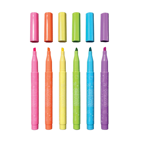 Yummy Yummy Scented Pastel Highlighters - 6 Pack