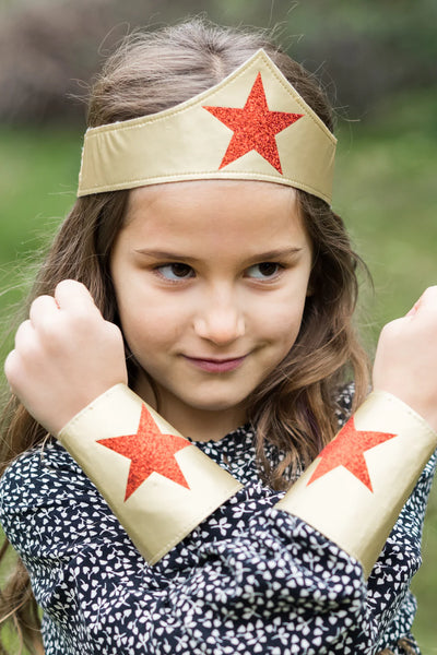 Superhero Girl Headband and Arm Cuffs