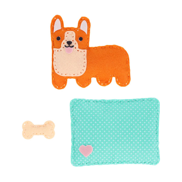 Petit Collage Mini Craft Kit: Pocket Pet Corgi