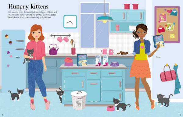 Sticker Dolly Dressing Cats and Kittens