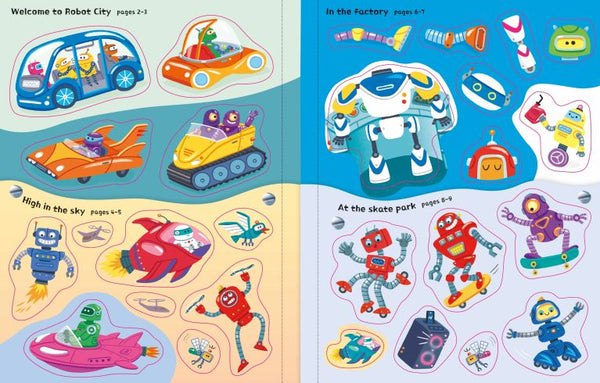 First Sticker Books Robots