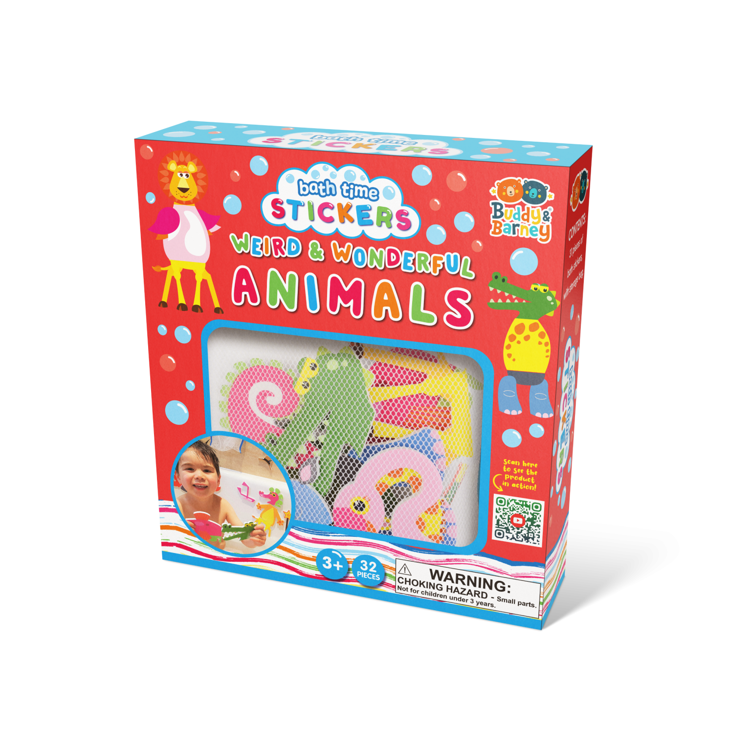 Weird Wonderful Animals Bath Stickers