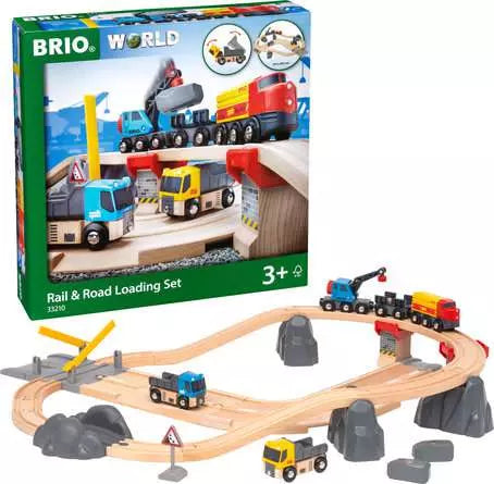 BRIO World Train Set Rail & Road Loading Set