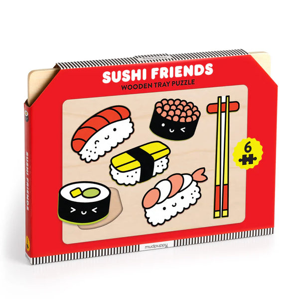 MudPuppy Sushi Friends Wooden Tray Puzzle