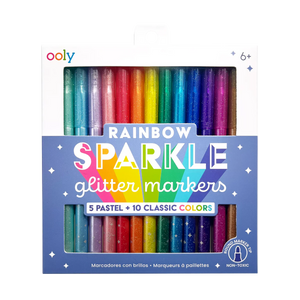 Rainbow Sparkle Glitter Markers