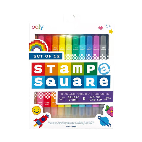 Stamp a Square Double Ended Markers Set of 12