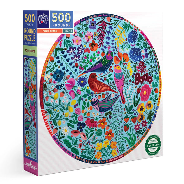 Four Birds 500 PC Round Puzzle