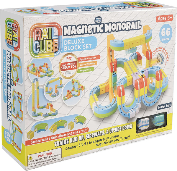Rail Cube Magnetic Monorail Deluxe Set 66 PC