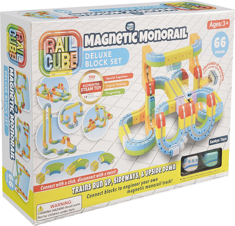 Rail Cube Magnetic Monorail Deluxe Set 66 PC
