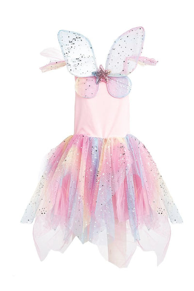 Rainbow Fairy Dress & Wings Size 5-6