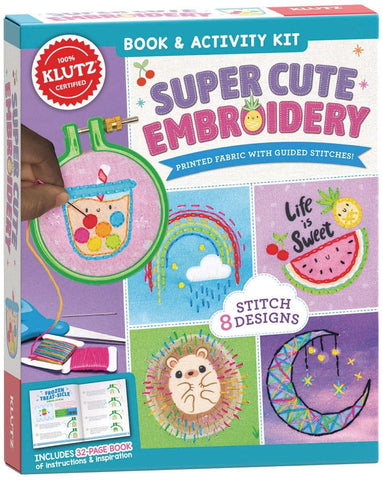 Super Cute Embroidery Book & Activity Kit