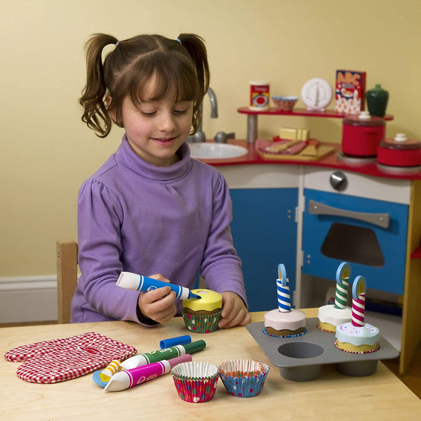 Bake and Decorate Wooden Cupcake Set