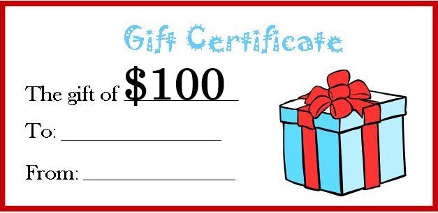 Dilly Dally's $100 Gift Certificate