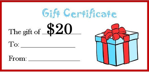 Dilly Dally's $20 Gift Certificate