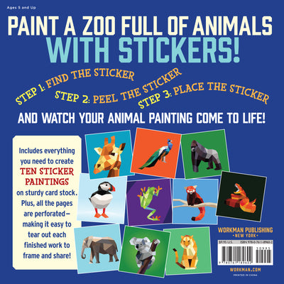 Paint by Sticker Kids Book : Zoo Animals