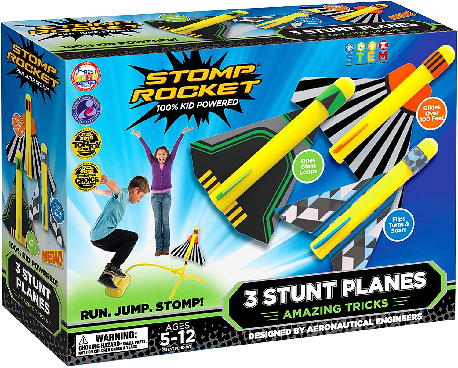 Stomp Rocket 3 Planes Set