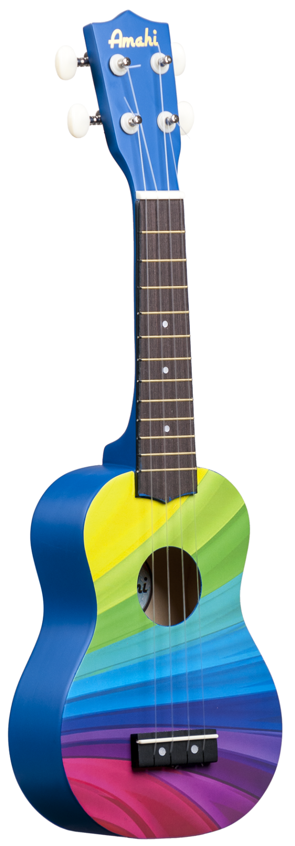 Amahi Ukulele Rainbow Wave Design