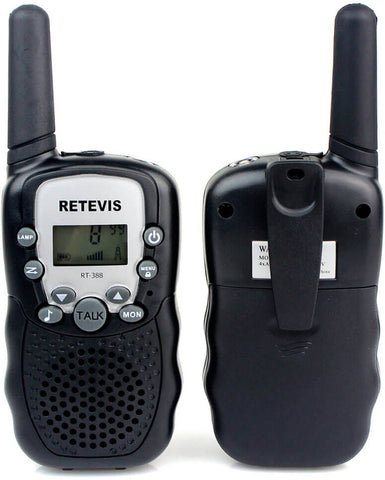 Walkie Talkie/ Flashlight Black 2 pc Set